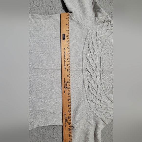 Talbots Gray Long Sleeve Knit Sweater Petite Large - Picture 5 of 9